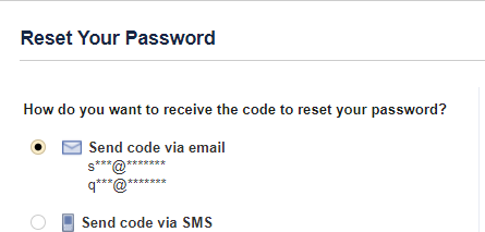 facebook reset password